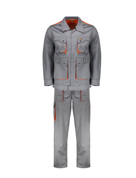 لباس کار سبلان کد ۰۱ مدل طوسی نارنجی